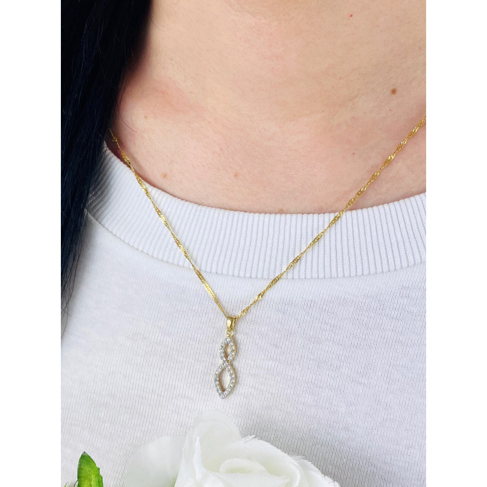 Anhänger Liebe Unendlichkeit Gelbgold Armband Infinity