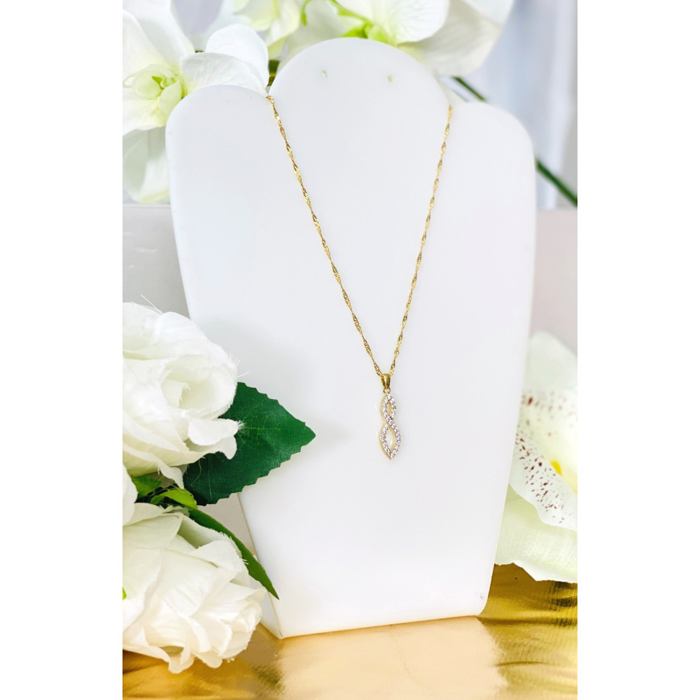 copy of Złoty wisiorek zawieszka rozeta ażurowa