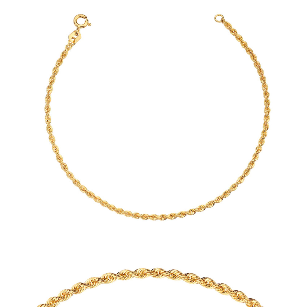 Diamondi Damen Goldarmband Rope Armbänder Kord Magic