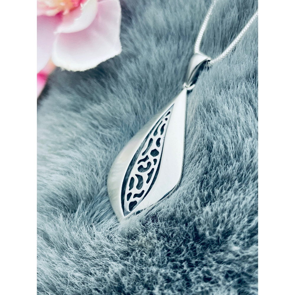 925 Silber Damen Medaillon Anhänger Tröpfchen