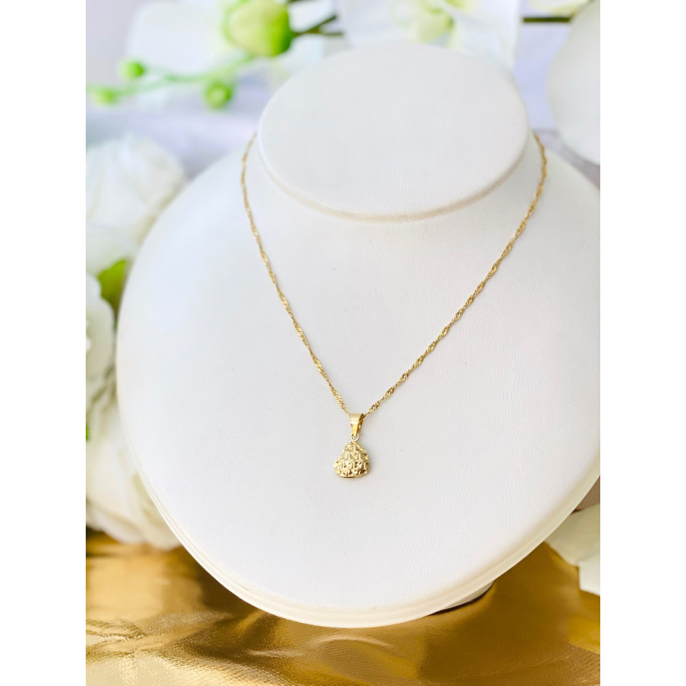 Złoty wisiorek zawieszka serce