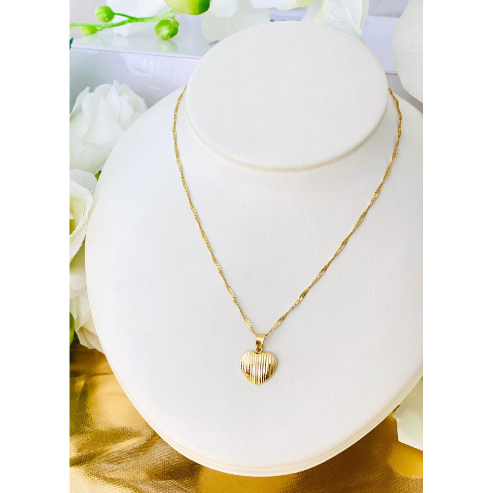 Złoty wisiorek zawieszka serce