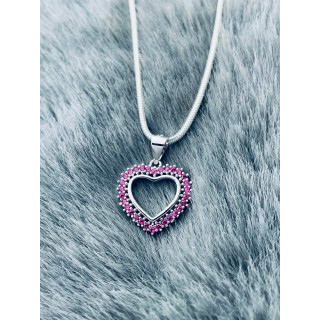 925 Silber Damen Medaillon Anhänger Herz mit Zirkonia