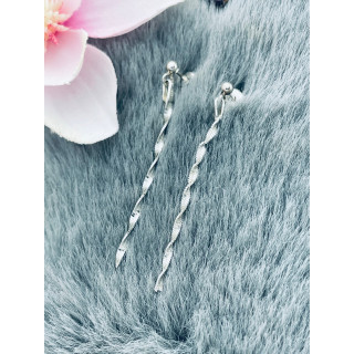 Kugel 925 Silber Ohrringe Twist-kette