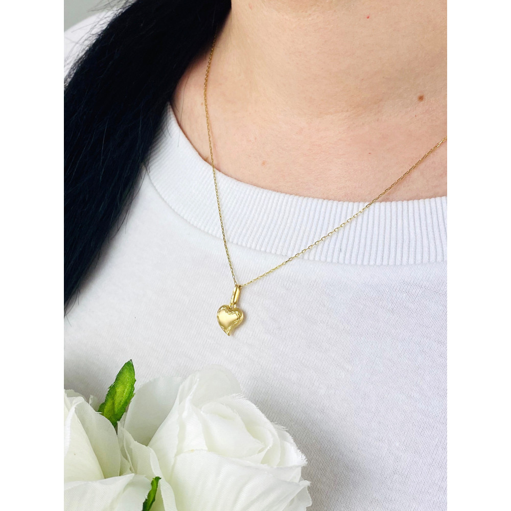 Złoty wisiorek zawieszka serce