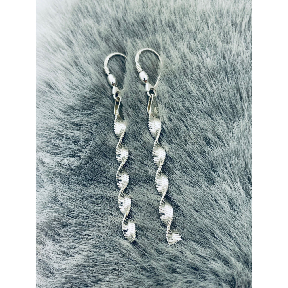 Twist-kette 925 Silber Ohrringe