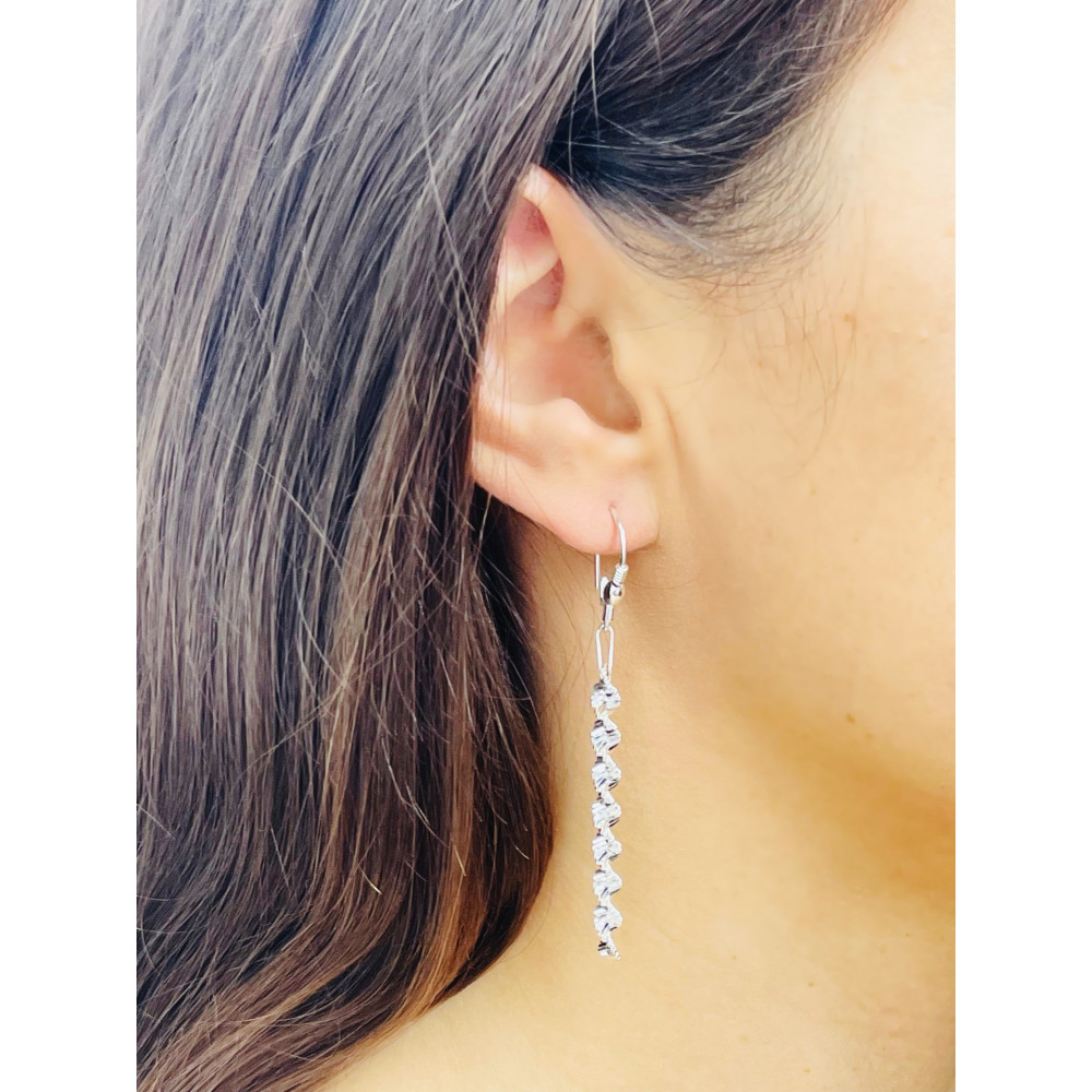 Twist-kette 925 Silber Ohrringe