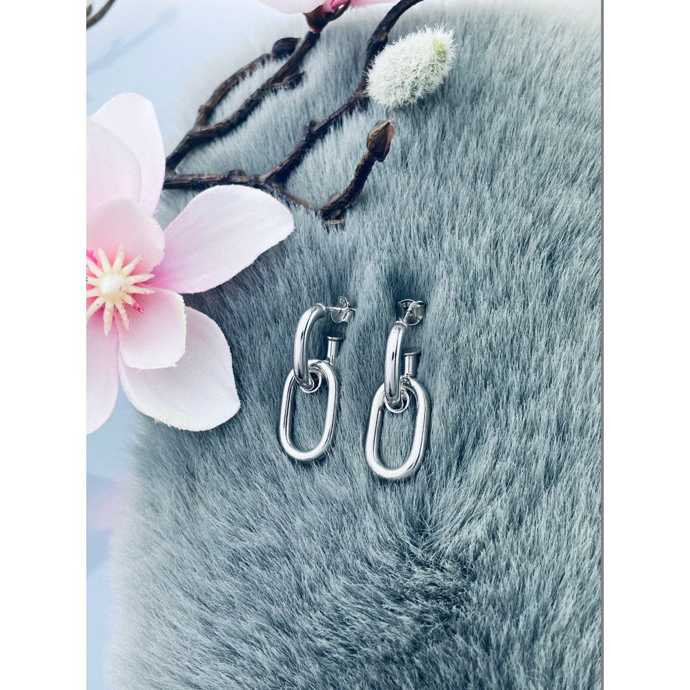 copy of Złote kolczyki przecinki z cyrkoniami