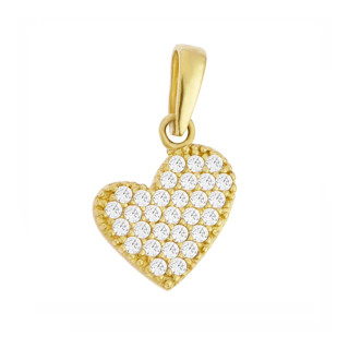 Złota zawieszka wisiorek serce