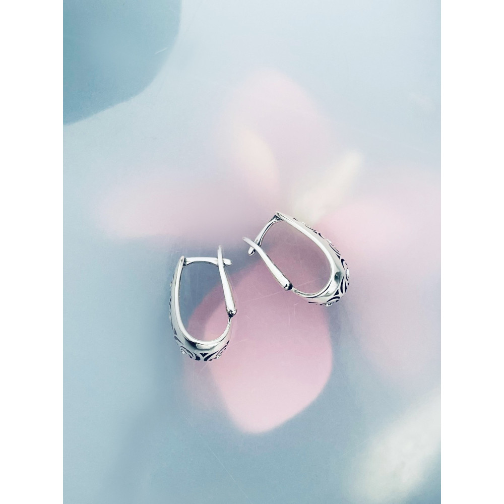 Rose 925 Silber Ohrringe mit Zirkonia