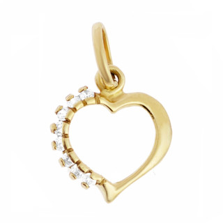 Złota zawieszka wisiorek serce