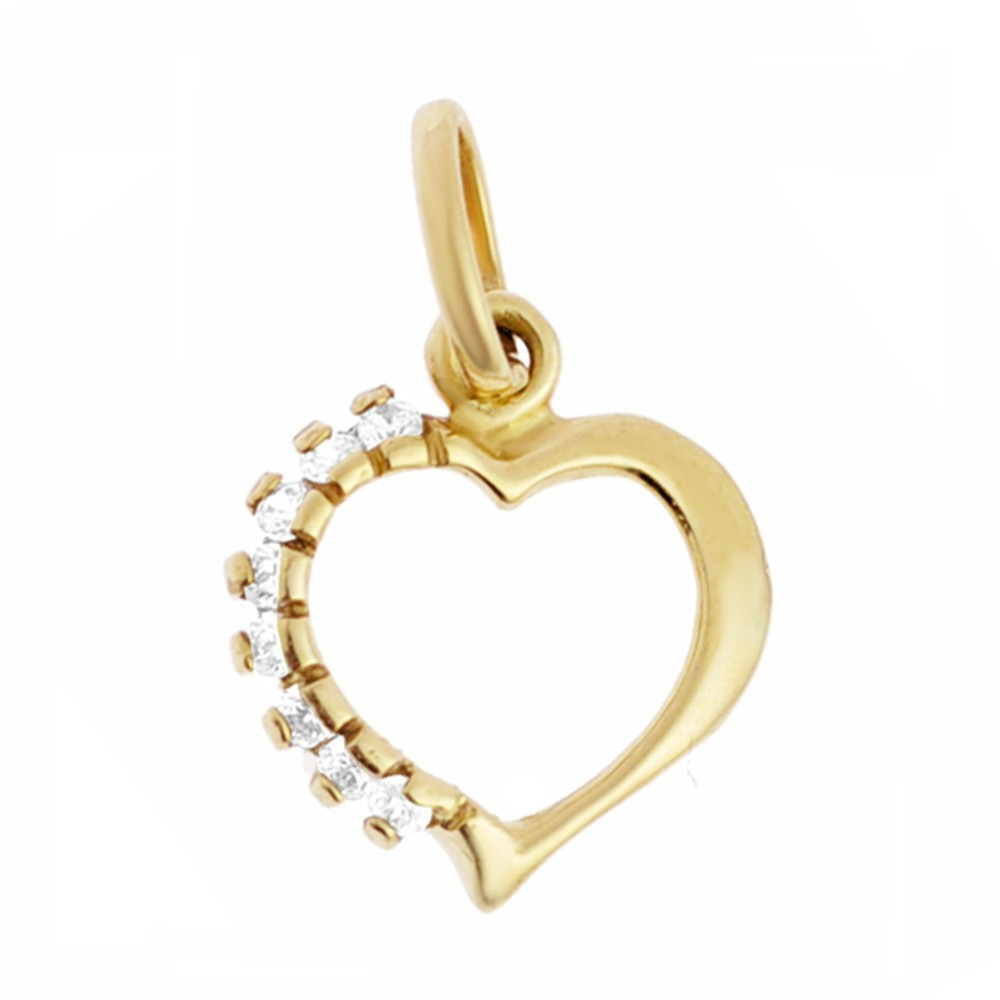 Złota zawieszka wisiorek serce