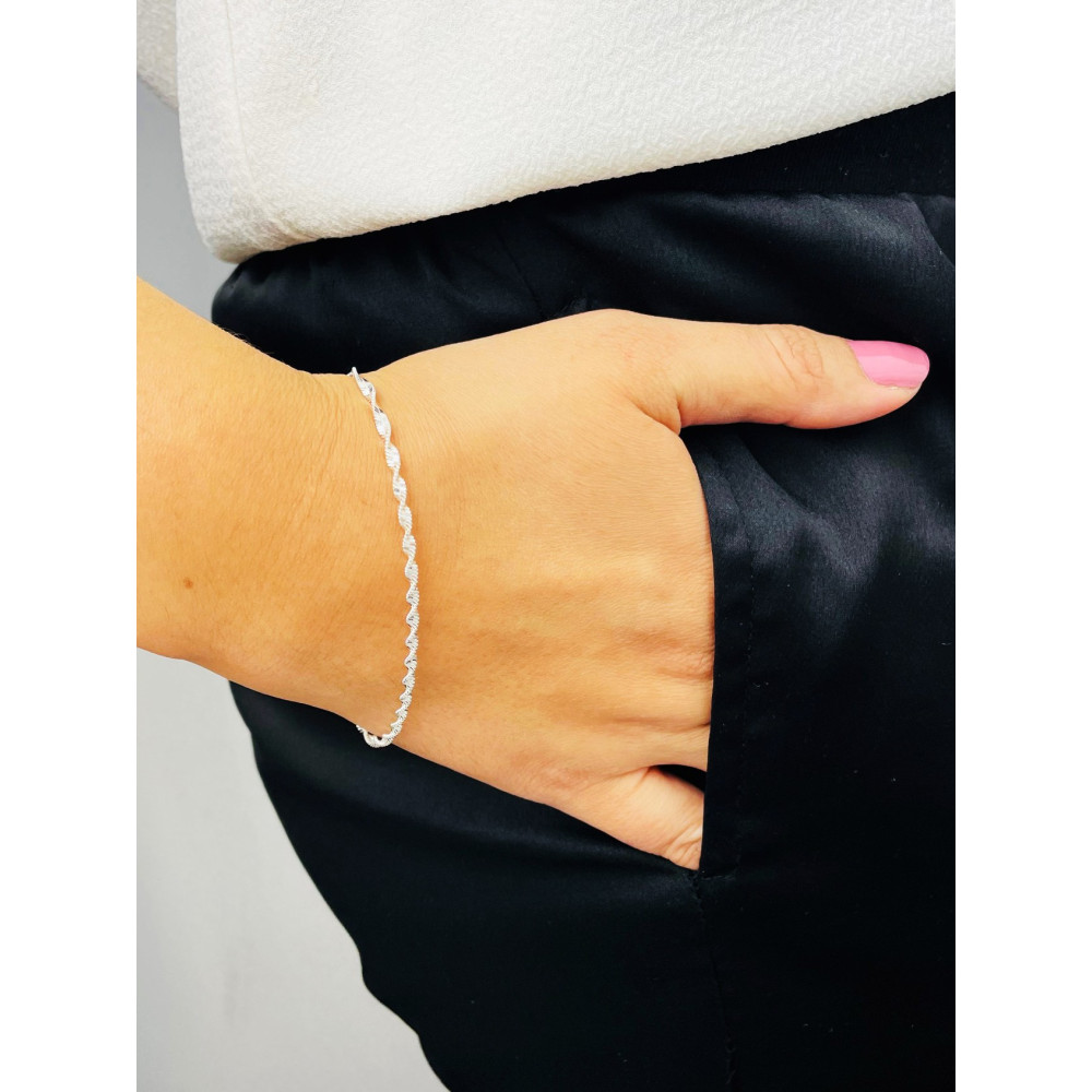 Twist Armband 925 Silber Damen