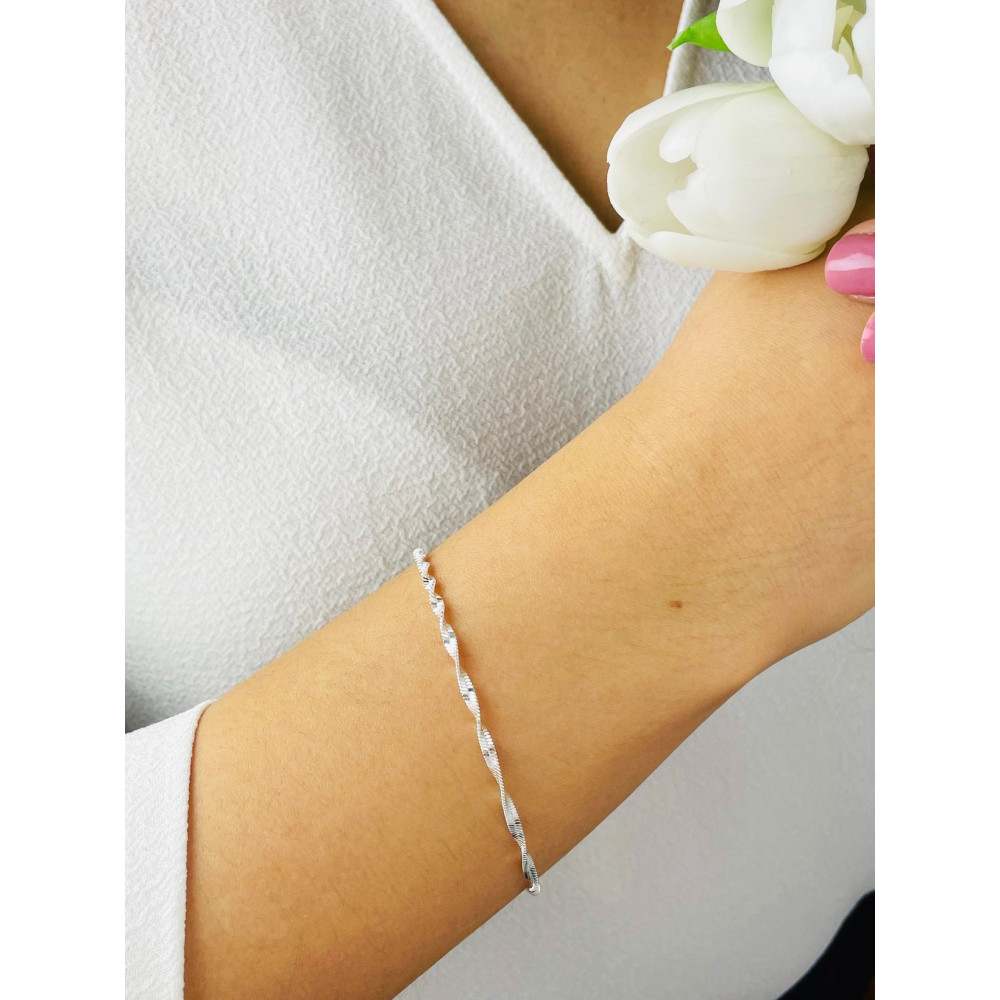 Twist Armband 925 Silber Damen
