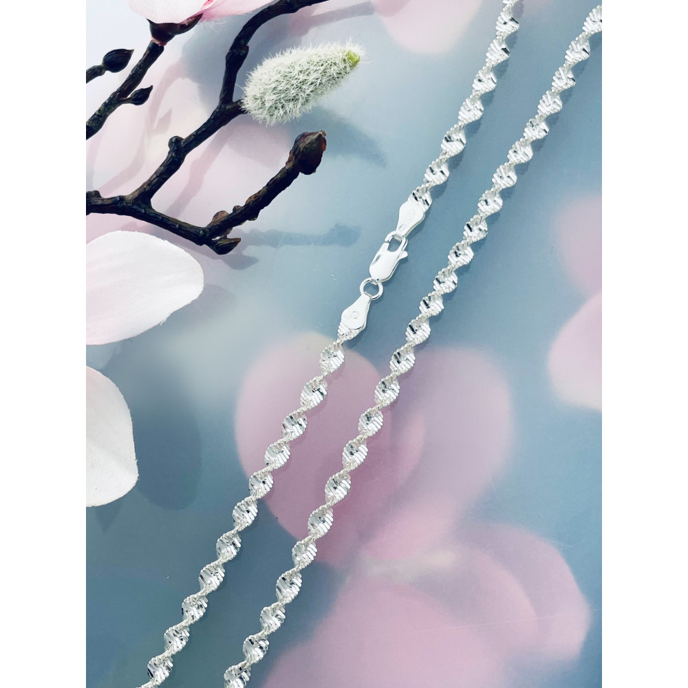 925 Silber Halskette Collier Twist-kette