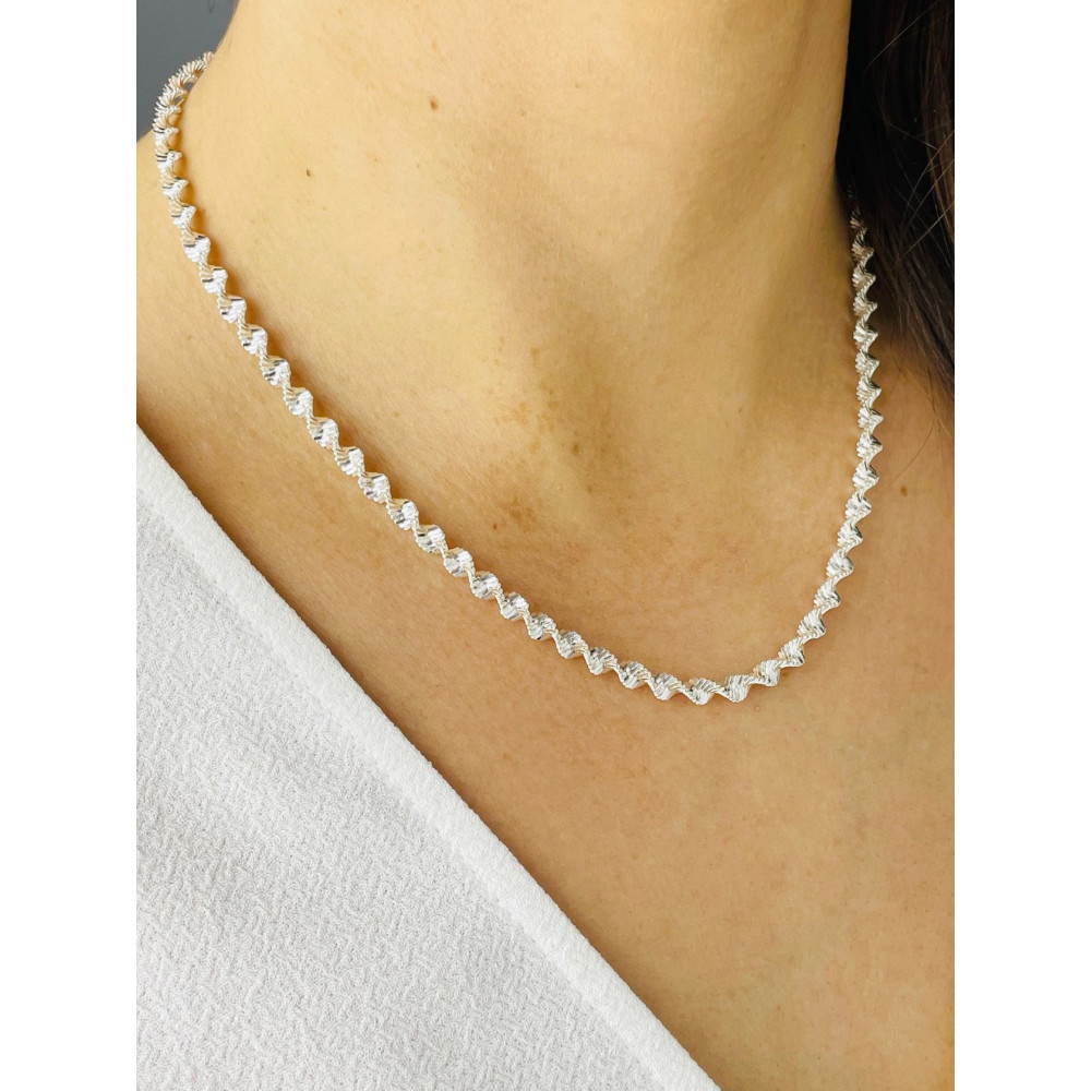 925 Silber Halskette Collier Twist-kette