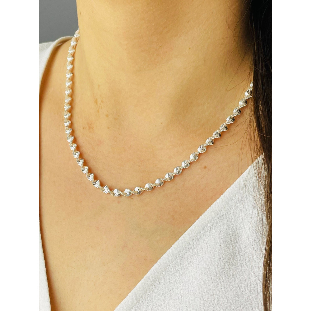 925 Silber Halskette Collier Twist-kette