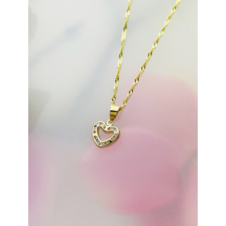 Anhänger Herz Kettenanhänger Gelbgold mit Zirkonia Goldanhänger 585er 14KT