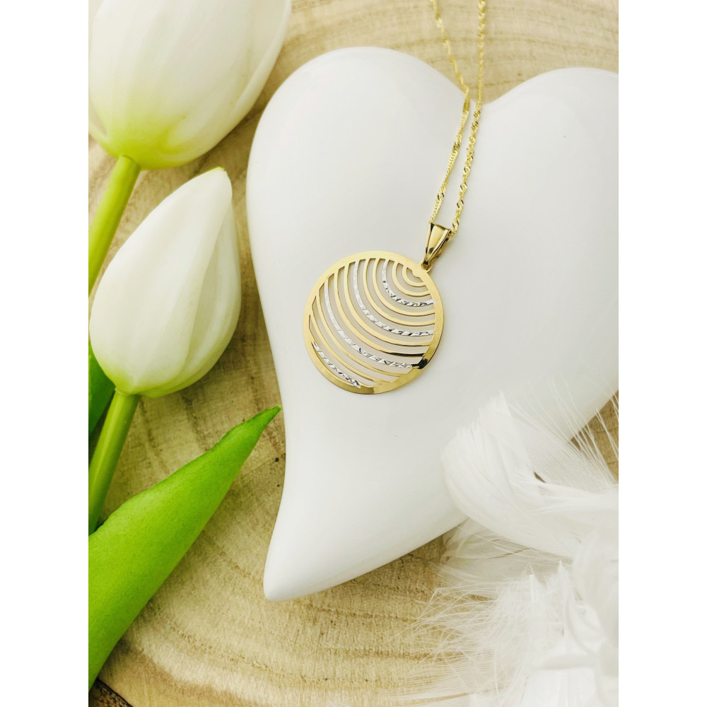 Anhänger Kettenanhänger Gelbgold Goldanhänger Kreis 585er 14KT