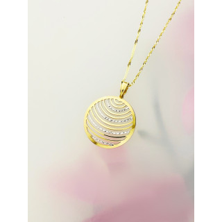 copy of Złoty wisiorek zawieszka rozeta ażurowa