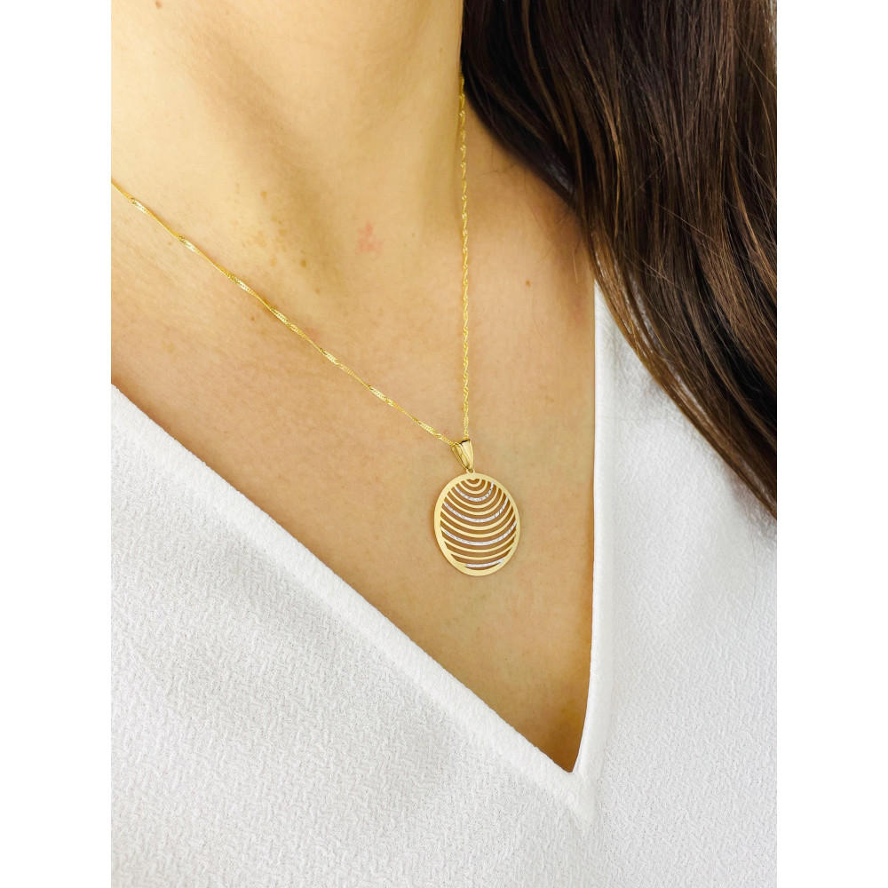 Anhänger Kettenanhänger Gelbgold Goldanhänger Kreis 585er 14KT