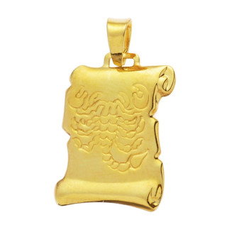 Złota zawieszka wisiorek znak zodiaku skorpion