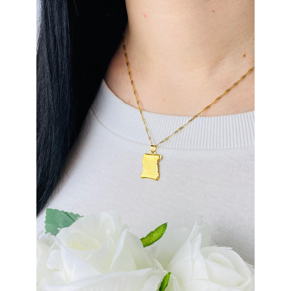 Złota zawieszka wisiorek znak zodiaku skorpion