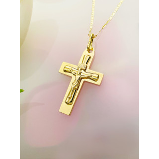 Goldanhänger Kettenanhänger Gold Anhänger Kreuz mit Jesus Goldkreuz Erstkommunion Gelbgold 333er 8KT