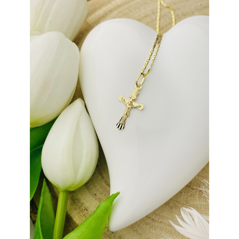 copy of Złoty krzyżyk klasyczny diamentowany