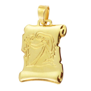 Złoty wisiorek znak zodiaku panna