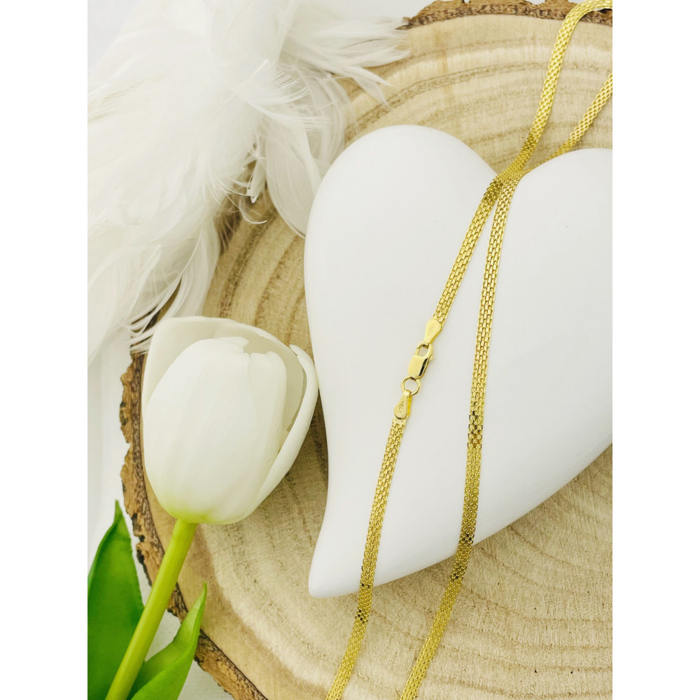 Złoty łańcuszek szeroki Bismarck