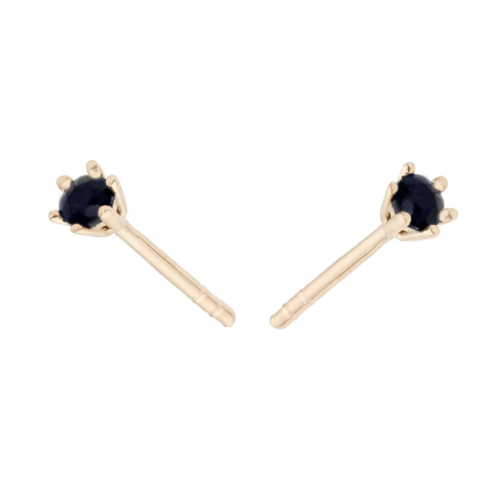 Złote kolczyki kulki kuleczki z onyksem