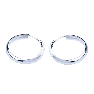 Srebrne kolczyki koła szerokie okręgi