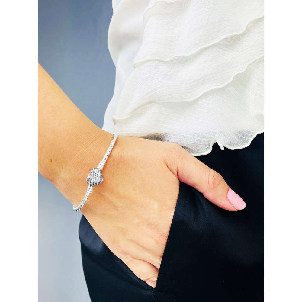 Herz Armband 925 Silber mit Zirkonia Damen Kinder