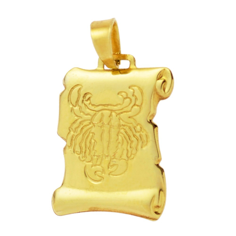 Złota zawieszka wisiorek znak zodiaku rak