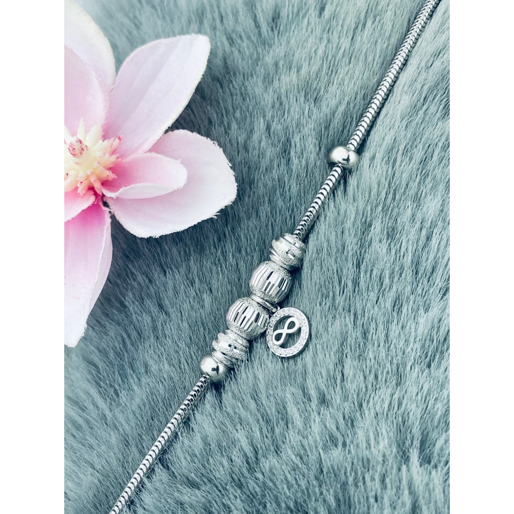 Infinity Armband 925 Silber mit Zirkonia Damen Kinder