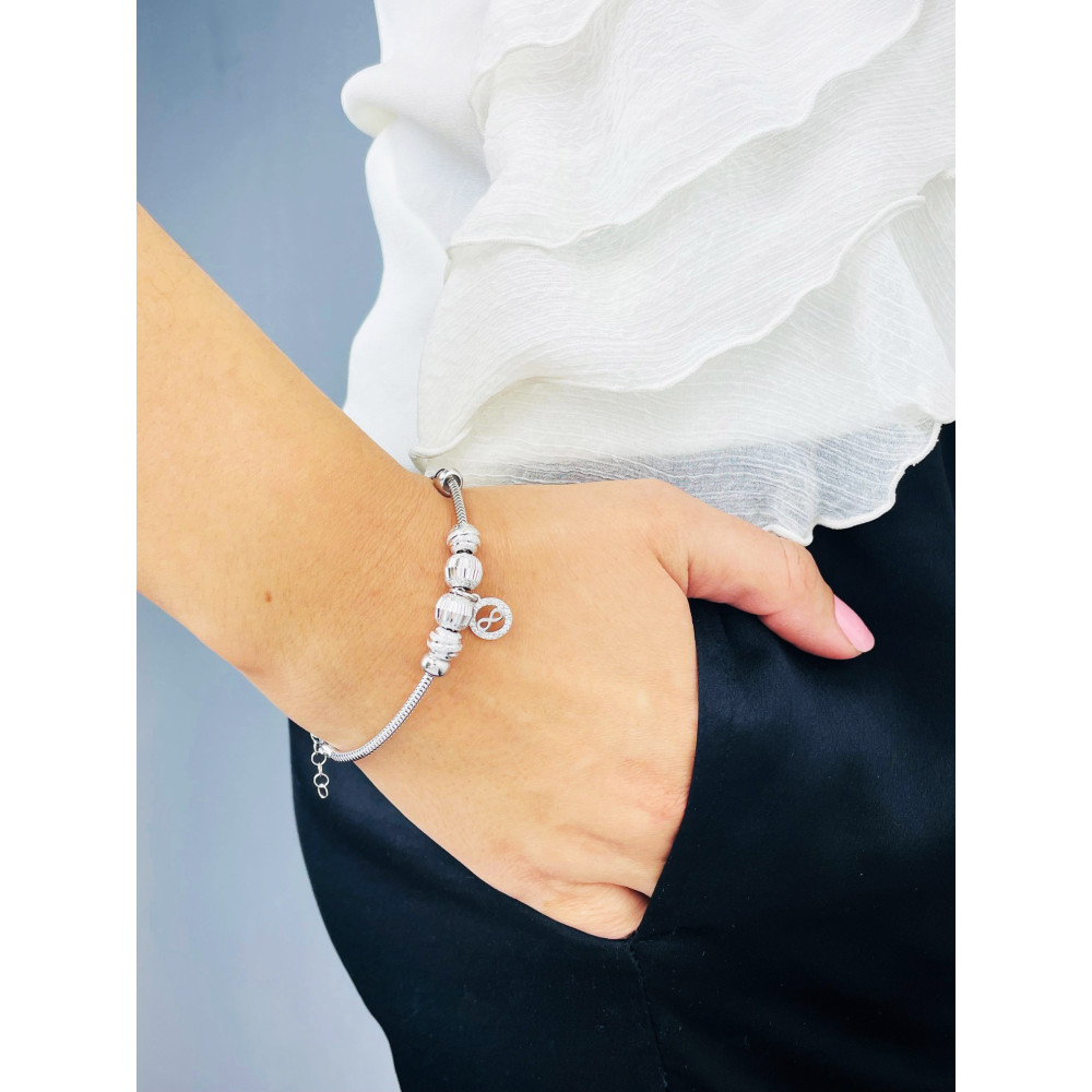 Infinity Armband 925 Silber mit Zirkonia Damen Kinder