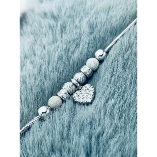 Herz Armband 925 Silber mit Zirkonia Damen Kinder