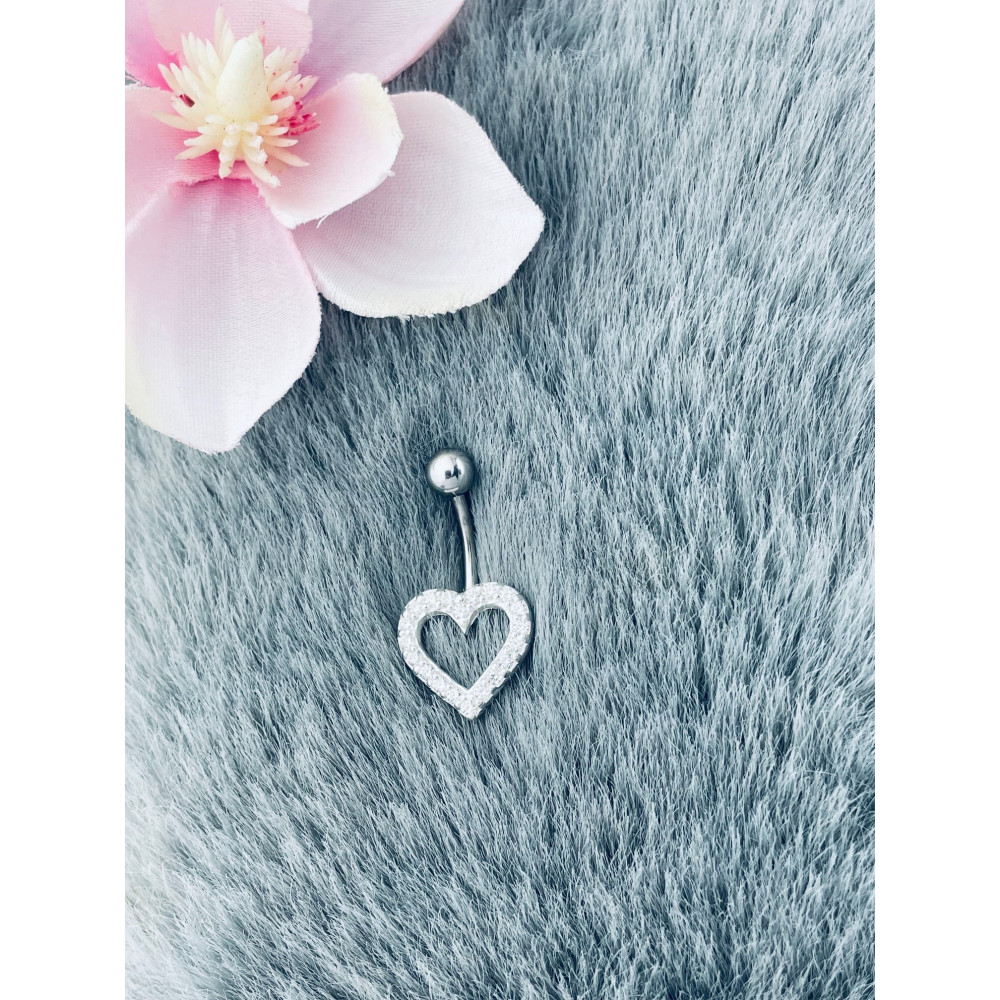 Bauchnabelpiercing Silber 925 Piercingschmuck Banana mit Zirkonia