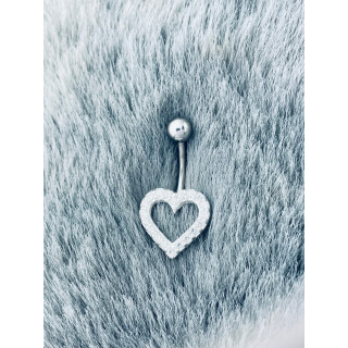 Bauchnabelpiercing Silber 925 Piercingschmuck Banana mit Zirkonia