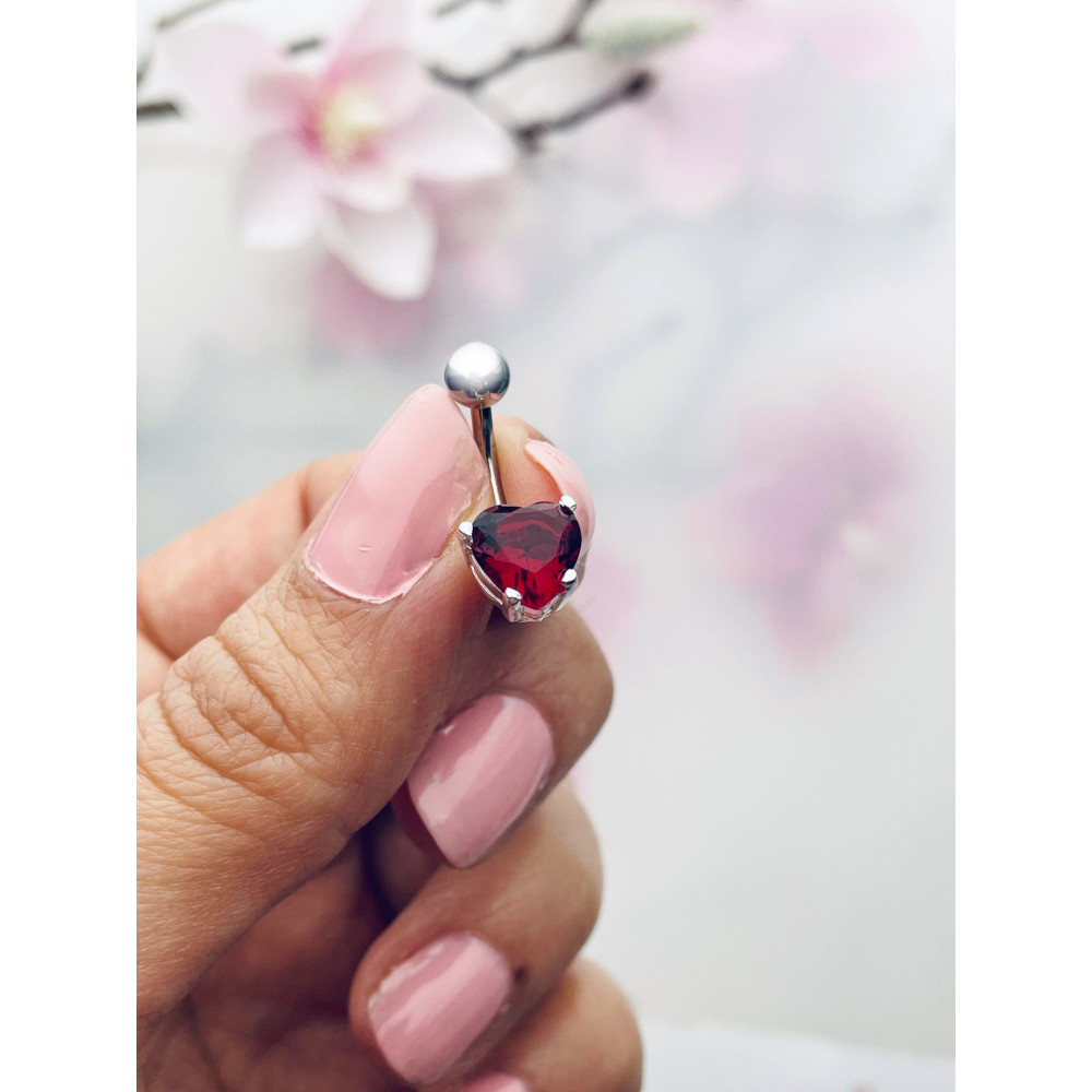 Bauchnabelpiercing Silber 925 Piercingschmuck Banana mit Zirkonia