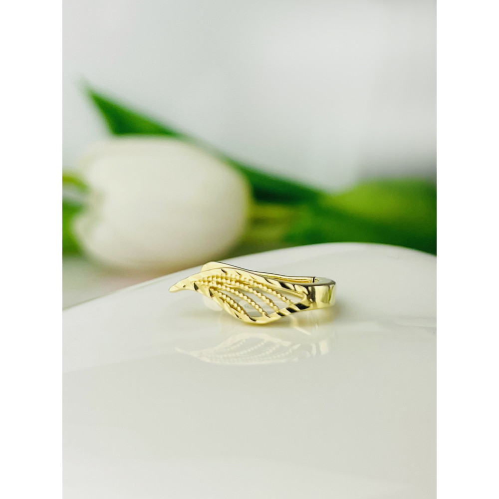 Flügel Ohrringe Ohrhänger Ohrstecker Ohrschmuck Gelbgold Paar 585er 14KT