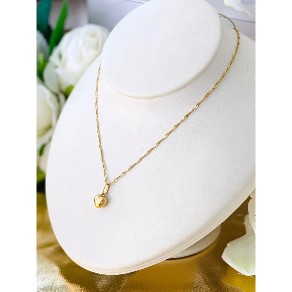 Złoty wisiorek zawieszka serce