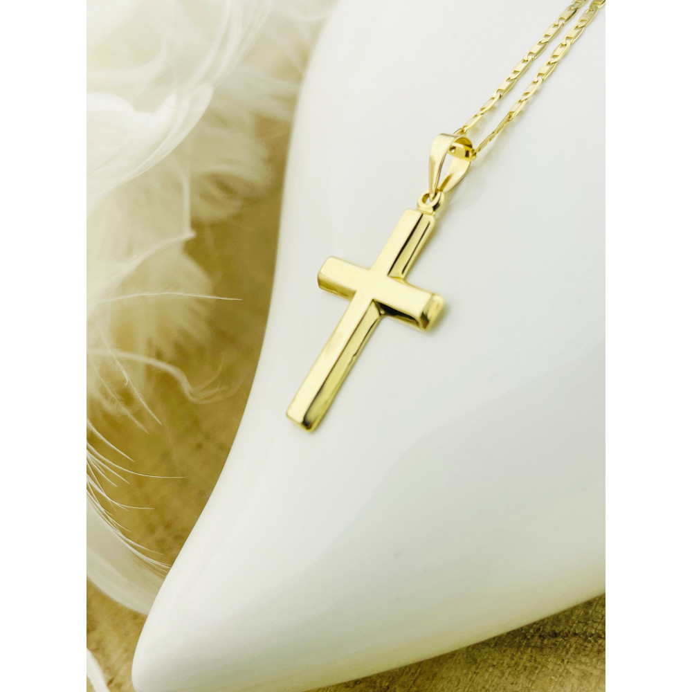 Goldanhänger Kettenanhänger Gold Anhänger Kreuz Goldkreuz Erstkommunion Gelbgold 585er 14KT