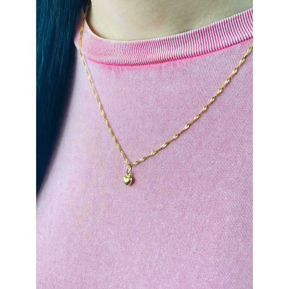 Złoty wisiorek zawieszka serce