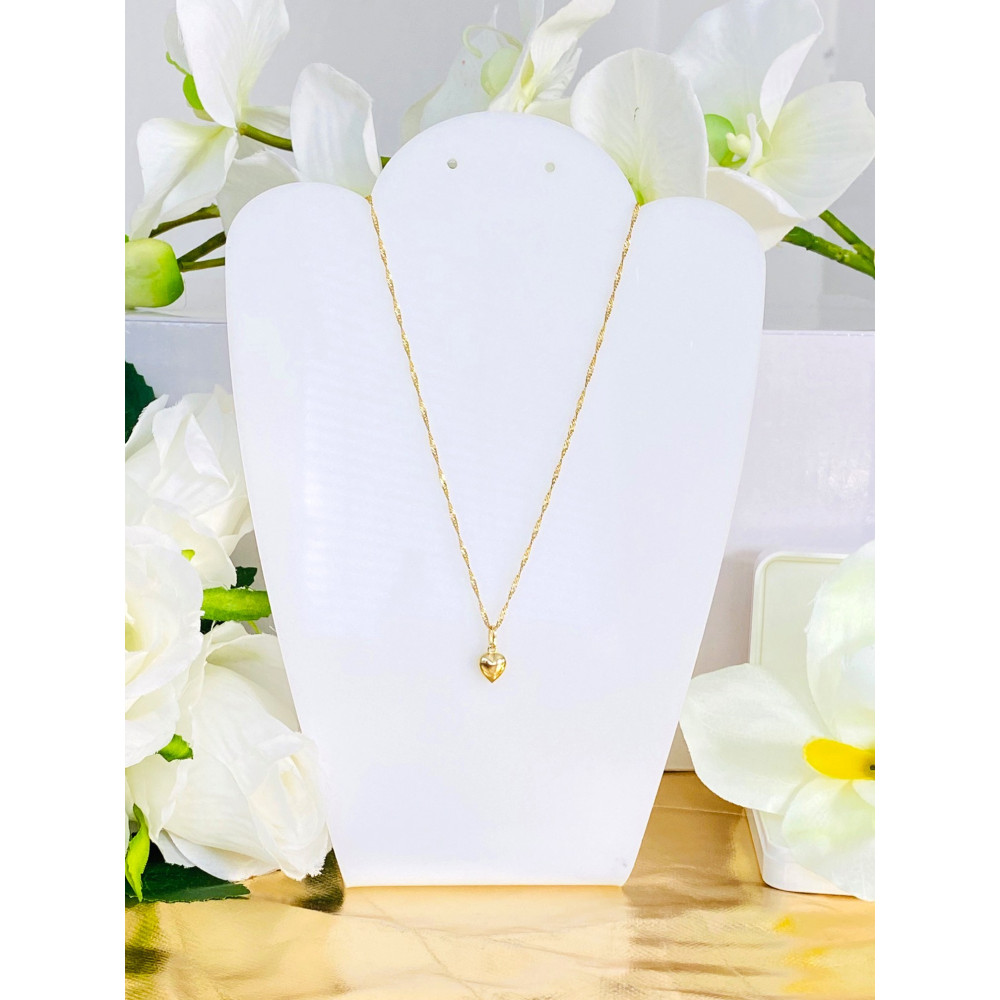 Złoty wisiorek zawieszka serce