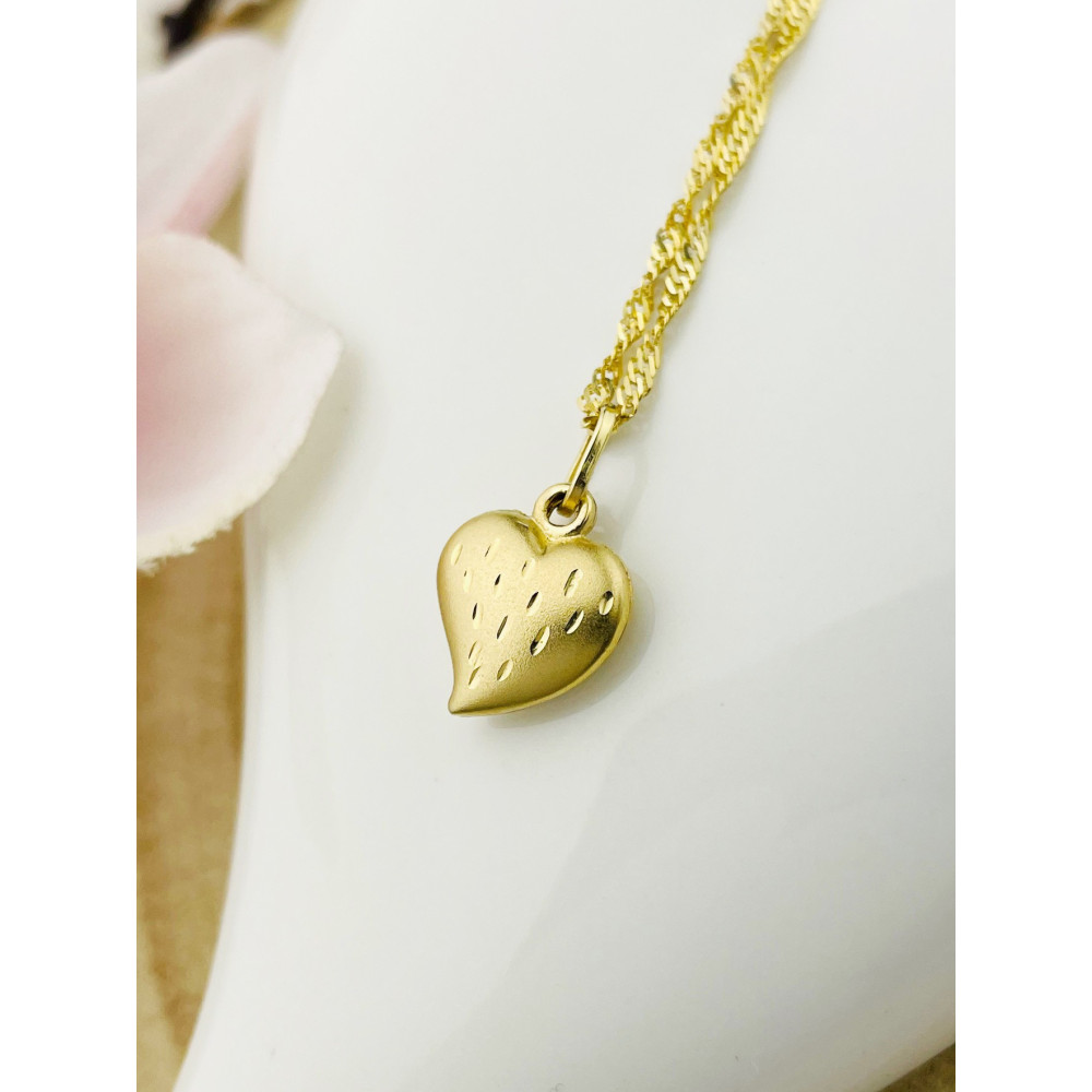 Anhänger Herz Kettenanhänger Gelbgold Goldanhänger 585er 14KT