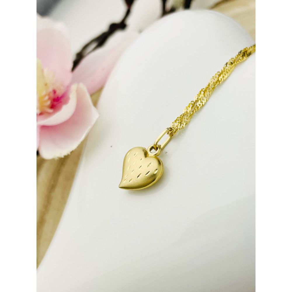 Anhänger Herz Kettenanhänger Gelbgold Goldanhänger 585er 14KT