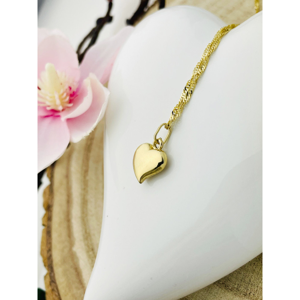 Anhänger Herz Kettenanhänger Gelbgold Goldanhänger 585er 14KT