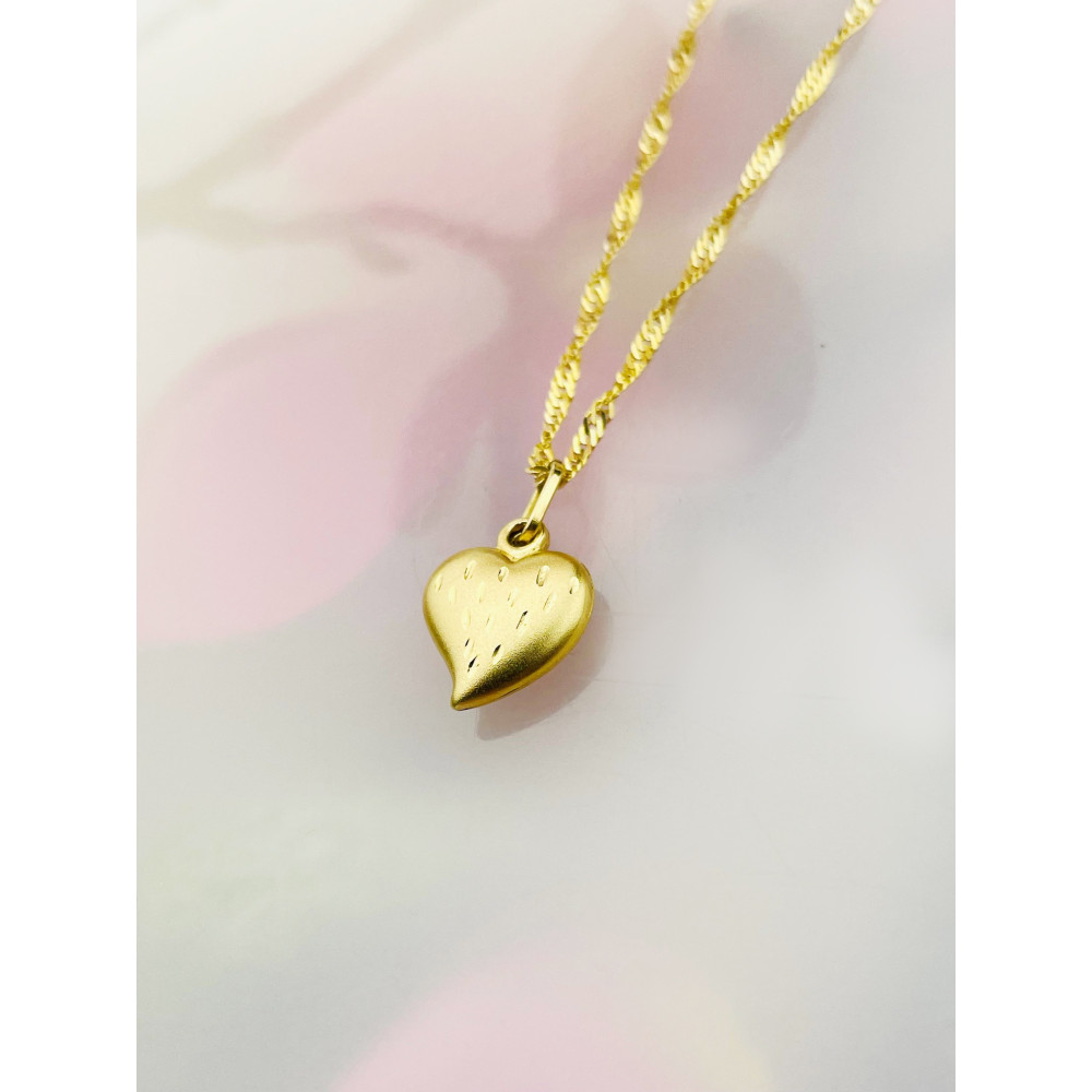 Anhänger Herz Kettenanhänger Gelbgold Goldanhänger 585er 14KT